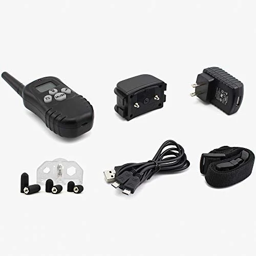 Petrainer PET998DRU Collar de entrenamiento para perro con collar de choque remoto para perros, collar de corteza con vibración de pitido, collar eléctrico para perro, rango de control remoto de 1000 pies