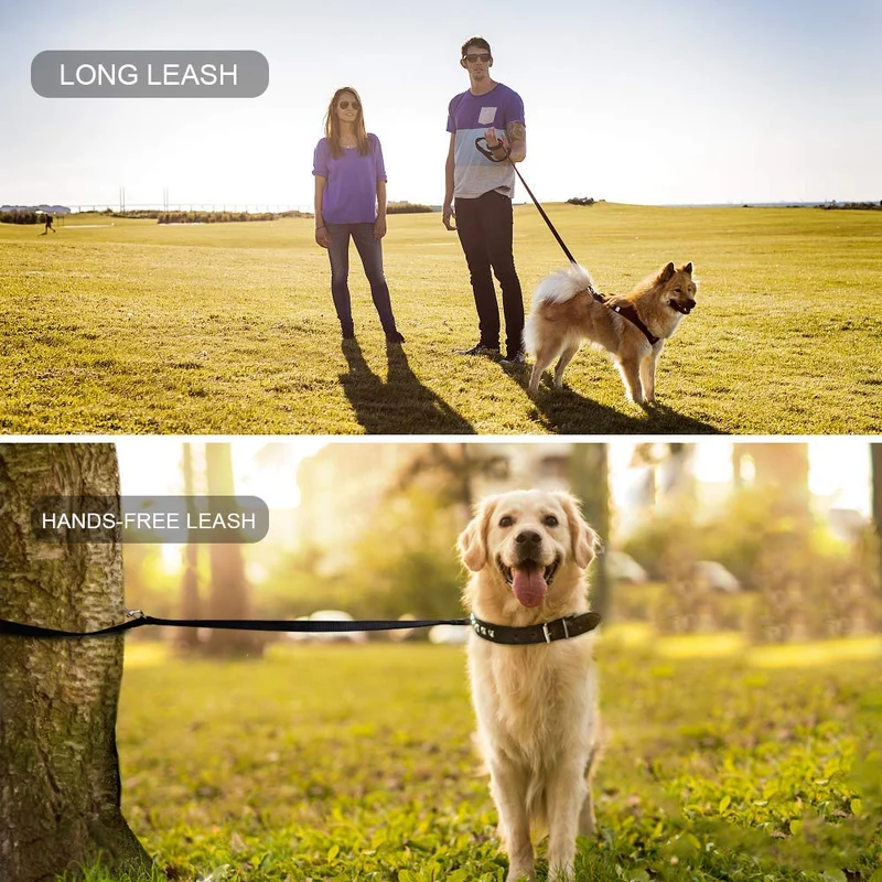 Correa para perros de oneisall, correas multifuncionales de entrenamiento para perros, correa doble de nailon de 8.0 ft para cachorros, perros pequeños y grandes