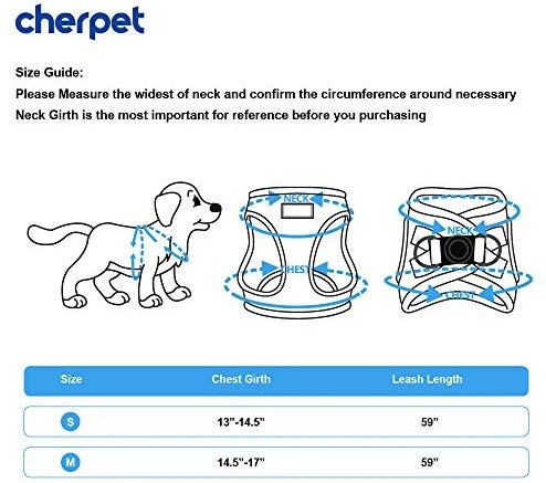 Cherpet - Arnés y correa para cachorro – Chaleco de seguridad a prueba de fugas para perros pequeños, a cuadros, ajustable, sin tirones, malla transpirable, suave para caminar fácilmente al aire libre, ajuste cómodo, gatitos pequeños animales