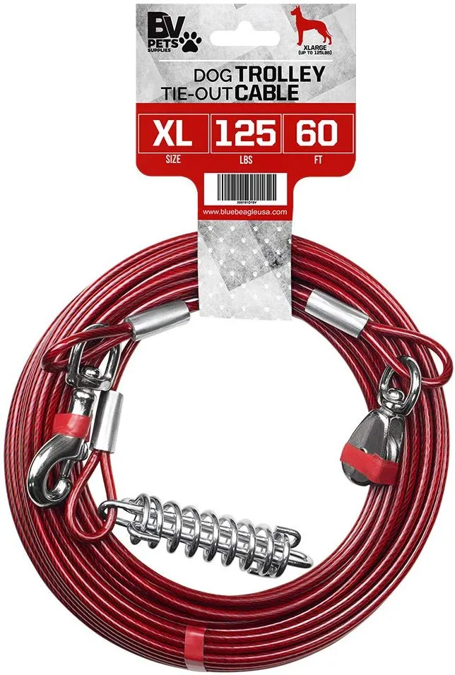 BV Pet - Carro de antena para perro de hasta 69.4 lbs con cable de amarre de 9.8 ft