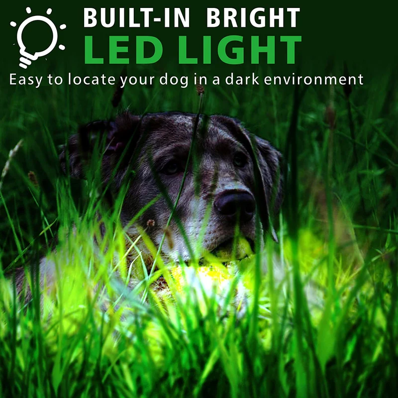 F-color collar de entrenamiento para perro, 2600FT collar de choque para perros grandes medianos y pequeños de raza, con 4 modos de luz de vibración de pitido, collar de choque impermeable y recargable para 3 perros