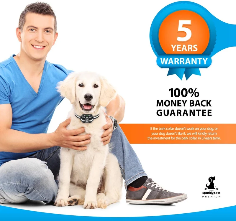 Smart recargable collar de corteza humana – anti ladridos collares de perro con vibración de pitido, sin daño, 5 niveles de sensibilidad – ajustable para perros grandes, medianos o pequeños – Smart Q9 dispositivo de control de corteza