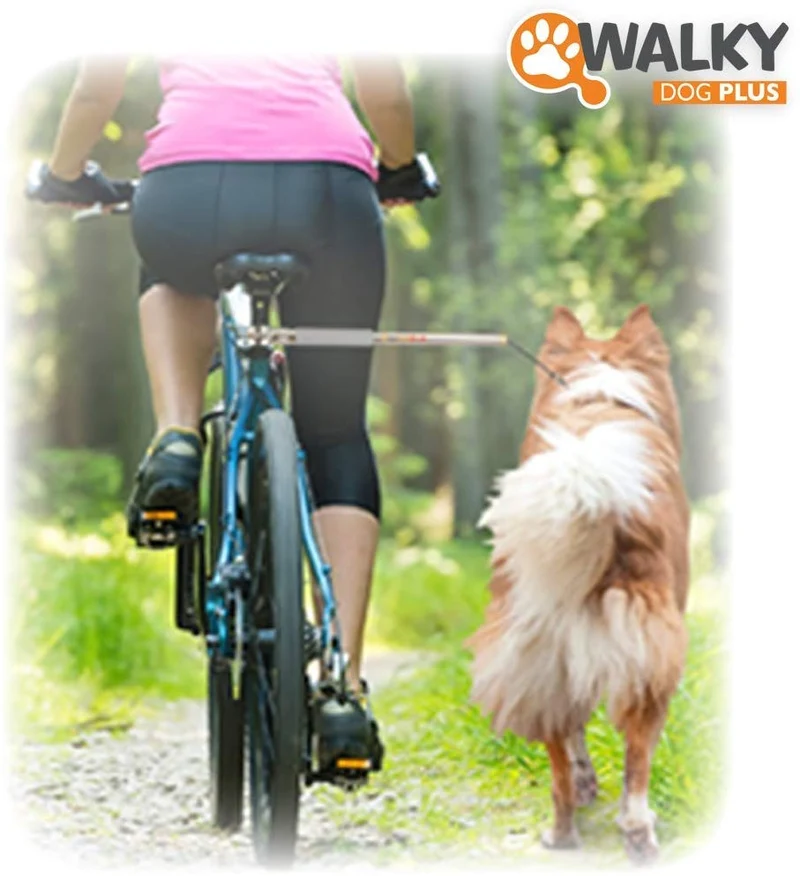 Manos libres para correa de perro en bicicleta Walky Dog Plus, con resistencia de fuerza de 550 libras, correa de grado militar