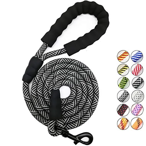 Correa para perro MayPaw resistente, de nailon de 1/2 x 6 pies, con asa acolchada suave y gruesa para perros grandes y medianos