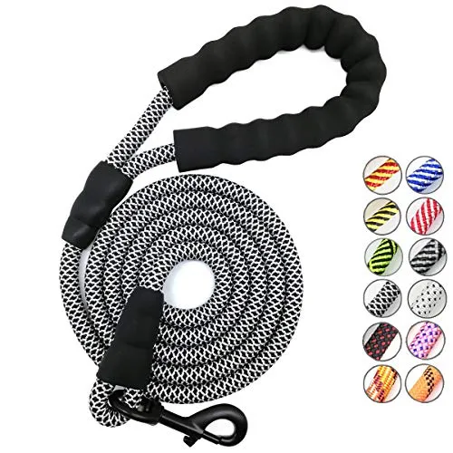 Correa para perro MayPaw resistente, de nailon de 1/2 x 6 pies, con asa acolchada suave y gruesa para perros grandes y medianos