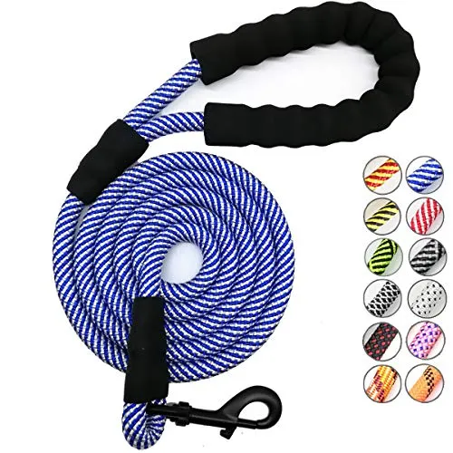 Correa para perro MayPaw resistente, de nailon de 1/2 x 6 pies, con asa acolchada suave y gruesa para perros grandes y medianos