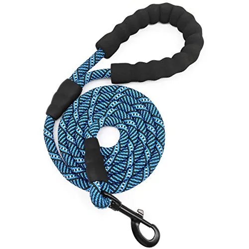 Correa para perro MayPaw resistente, de nailon de 1/2 x 6 pies, con asa acolchada suave y gruesa para perros grandes y medianos
