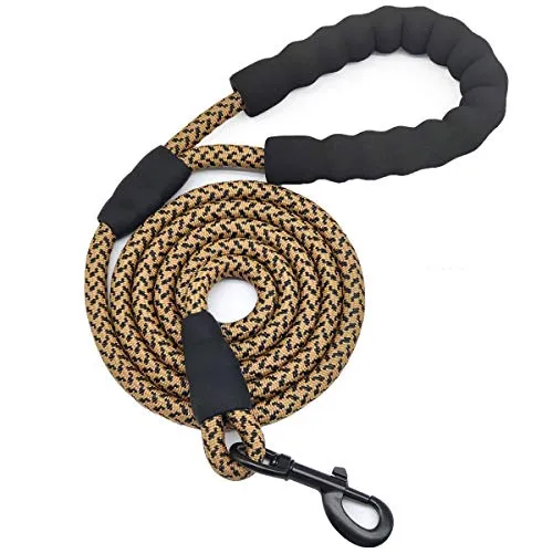 Correa para perro MayPaw resistente, de nailon de 1/2 x 6 pies, con asa acolchada suave y gruesa para perros grandes y medianos