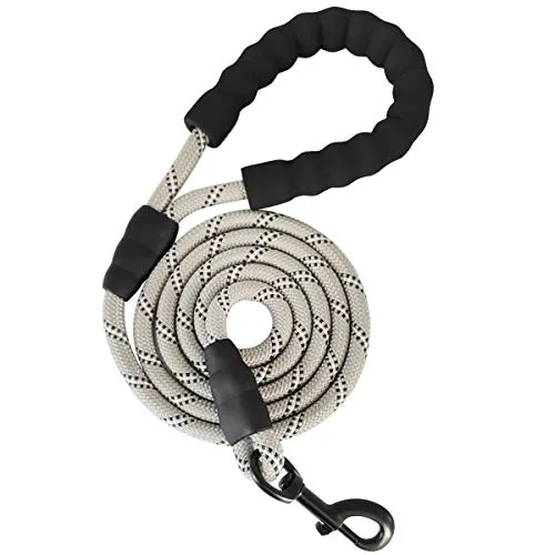 Correa para perro MayPaw resistente, de nailon de 1/2 x 6 pies, con asa acolchada suave y gruesa para perros grandes y medianos