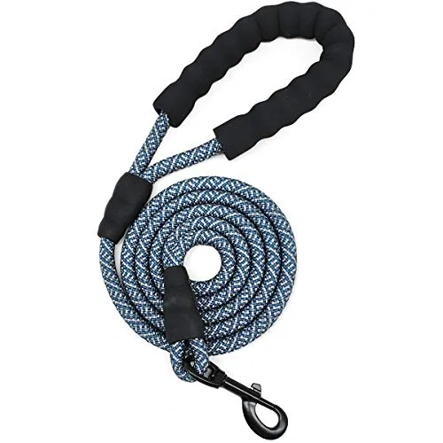 Correa para perro MayPaw resistente, de nailon de 1/2 x 6 pies, con asa acolchada suave y gruesa para perros grandes y medianos