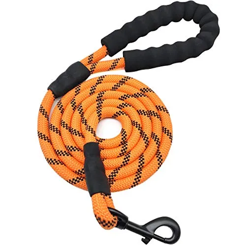 Correa para perro MayPaw resistente, de nailon de 1/2 x 6 pies, con asa acolchada suave y gruesa para perros grandes y medianos