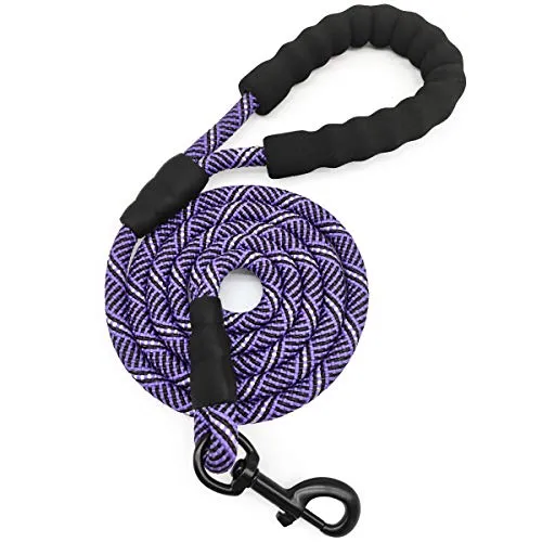 Correa para perro MayPaw resistente, de nailon de 1/2 x 6 pies, con asa acolchada suave y gruesa para perros grandes y medianos