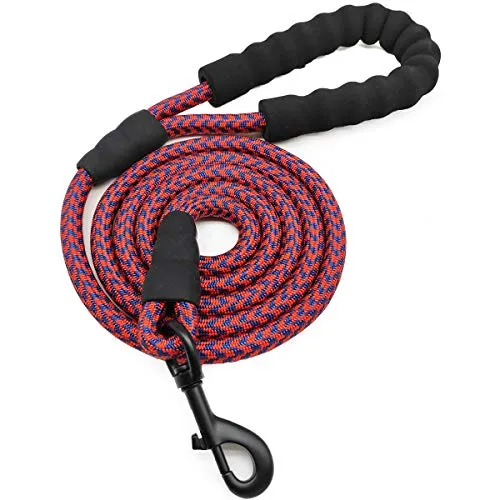 Correa para perro MayPaw resistente, de nailon de 1/2 x 6 pies, con asa acolchada suave y gruesa para perros grandes y medianos