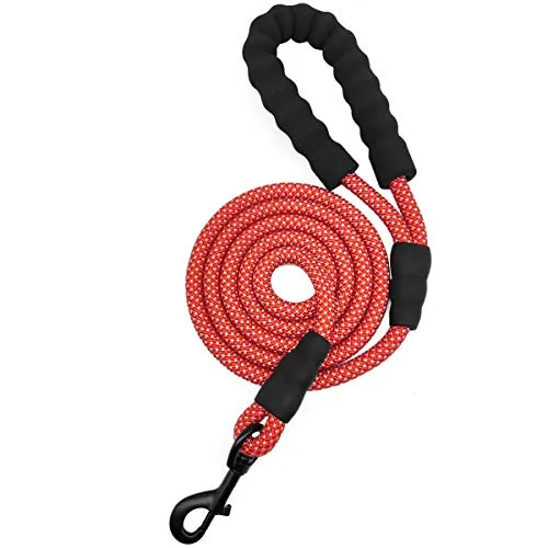 Correa para perro MayPaw resistente, de nailon de 1/2 x 6 pies, con asa acolchada suave y gruesa para perros grandes y medianos