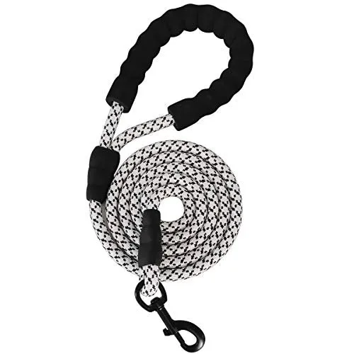 Correa para perro MayPaw resistente, de nailon de 1/2 x 6 pies, con asa acolchada suave y gruesa para perros grandes y medianos
