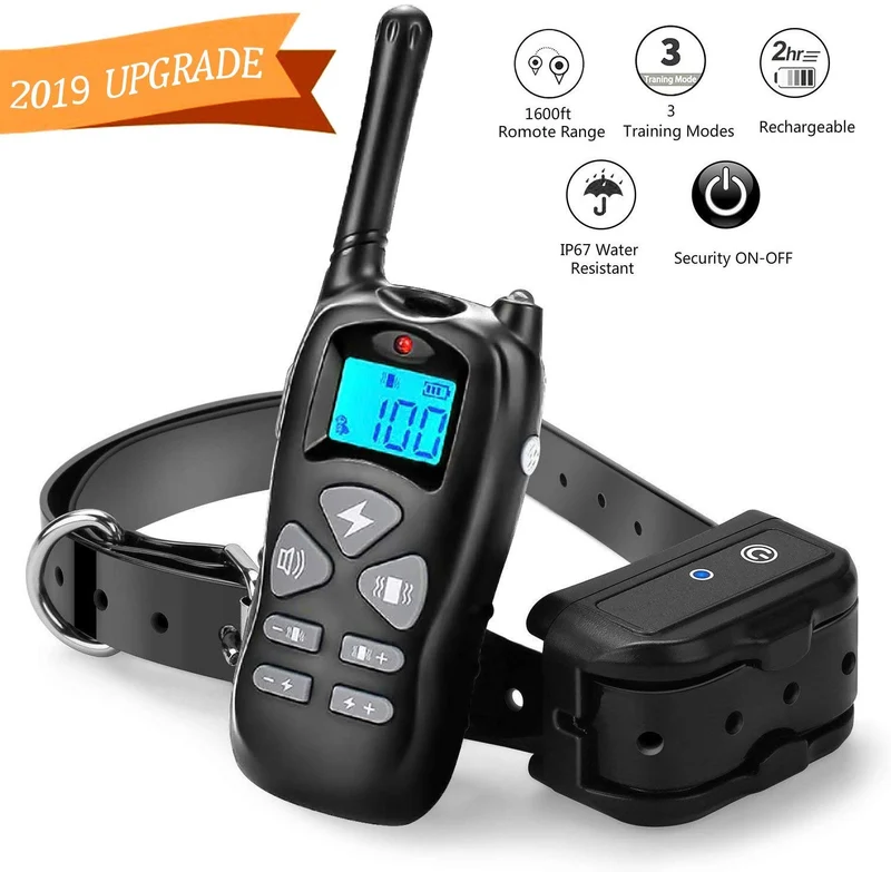 YISENCE Dog Training Collar, Dog Shock Collar with Remote 2500FT Shock Collar for Dogs IPX7 Waterproof Rechargeable w/Beep 99 Levels Vibrate Shock Modes Shock Collar for Small Dogs Medium Large Dogs