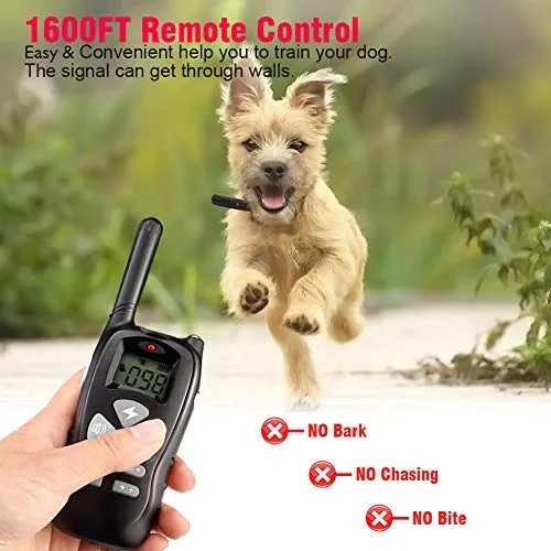 YISENCE Dog Training Collar, Dog Shock Collar with Remote 2500FT Shock Collar for Dogs IPX7 Waterproof Rechargeable w/Beep 99 Levels Vibrate Shock Modes Shock Collar for Small Dogs Medium Large Dogs