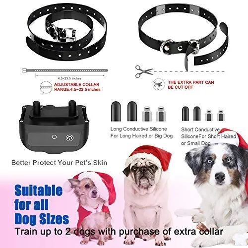 YISENCE Dog Training Collar, Dog Shock Collar with Remote 2500FT Shock Collar for Dogs IPX7 Waterproof Rechargeable w/Beep 99 Levels Vibrate Shock Modes Shock Collar for Small Dogs Medium Large Dogs