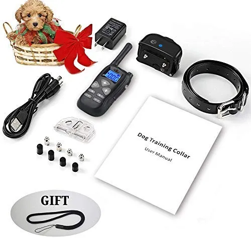 YISENCE Dog Training Collar, Dog Shock Collar with Remote 2500FT Shock Collar for Dogs IPX7 Waterproof Rechargeable w/Beep 99 Levels Vibrate Shock Modes Shock Collar for Small Dogs Medium Large Dogs