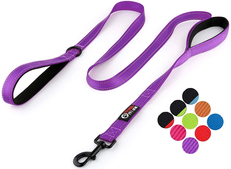 Primal Pet Gear - Correa para perro de 5.9 ft de largo, clip más fuerte, con dos asas acolchadas de tráfico, resistente, con asas dobles para entrenamiento de seguridad, correas para perros grandes o medianos