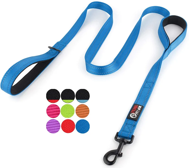 Primal Pet Gear - Correa para perro de 5.9 ft de largo, clip más fuerte, con dos asas acolchadas de tráfico, resistente, con asas dobles para entrenamiento de seguridad, correas para perros grandes o medianos