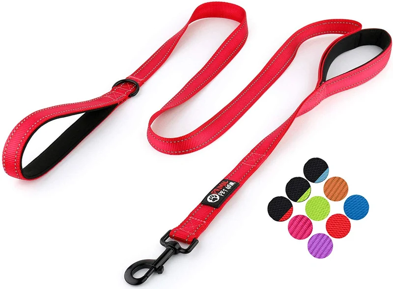 Primal Pet Gear - Correa para perro de 5.9 ft de largo, clip más fuerte, con dos asas acolchadas de tráfico, resistente, con asas dobles para entrenamiento de seguridad, correas para perros grandes o medianos