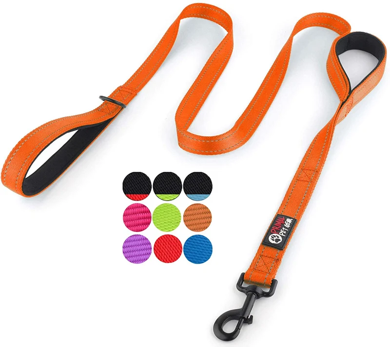 Primal Pet Gear - Correa para perro de 5.9 ft de largo, clip más fuerte, con dos asas acolchadas de tráfico, resistente, con asas dobles para entrenamiento de seguridad, correas para perros grandes o medianos