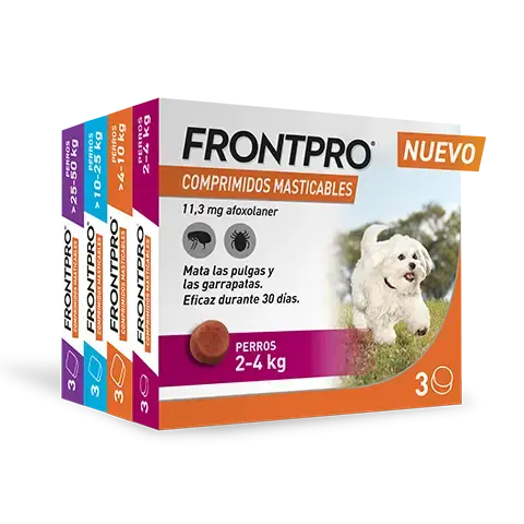 Frontpro Comprimidos Masticables Antiparasitarios para Perros 3 uds.