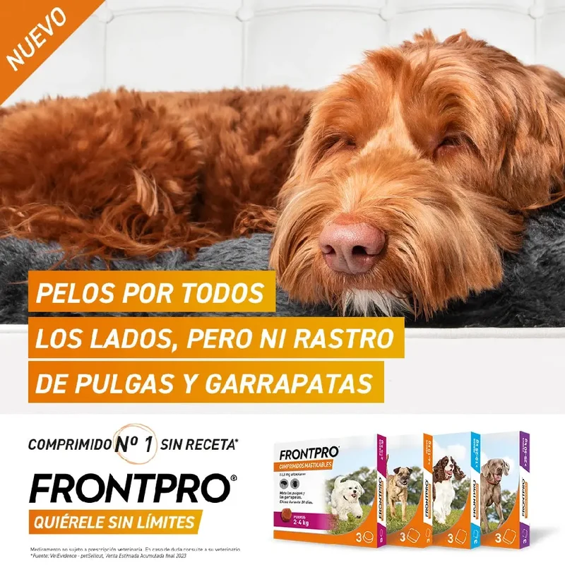 Frontpro Comprimidos Masticables Antiparasitarios para Perros 3 uds.