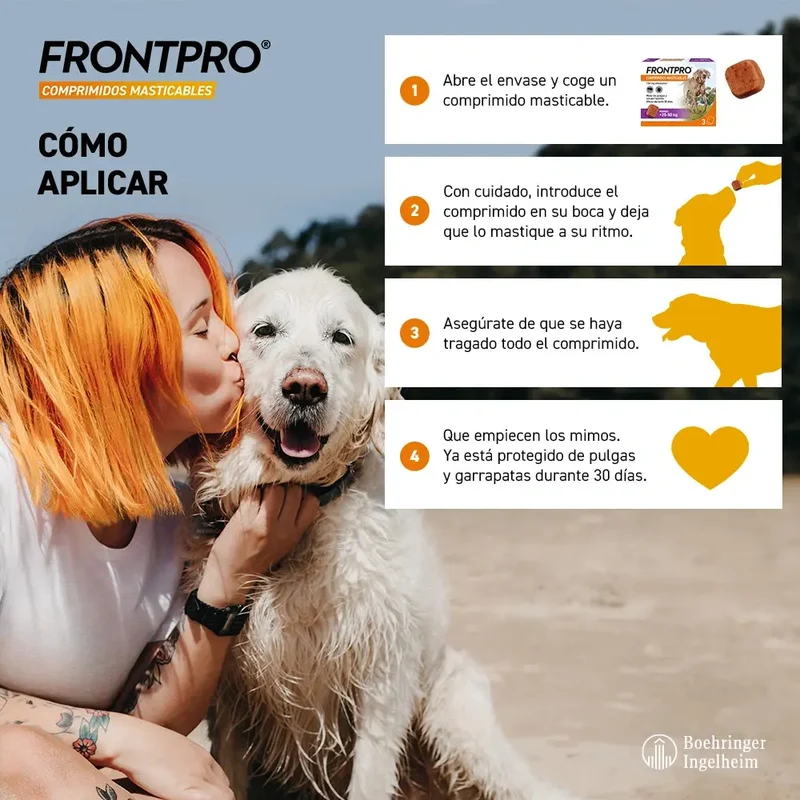 Frontpro Comprimidos Masticables Antiparasitarios para Perros 3 uds.