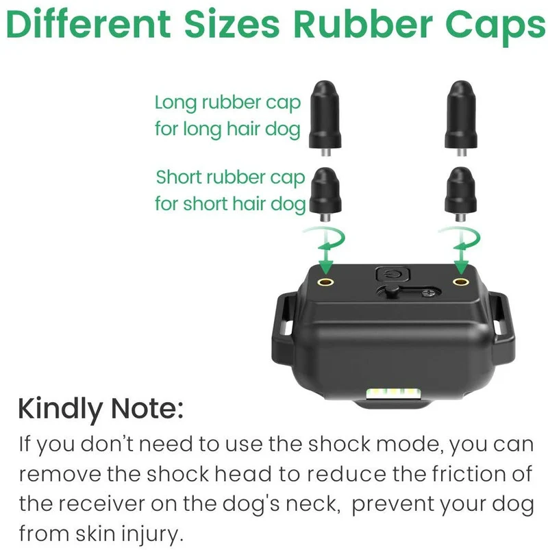 FunniPets collar de entrenamiento para perro, de rango de 2600ft de longitud collar de choque impermeable para 2 perros con 4 modos de entrenamiento ligero estático vibración pitido