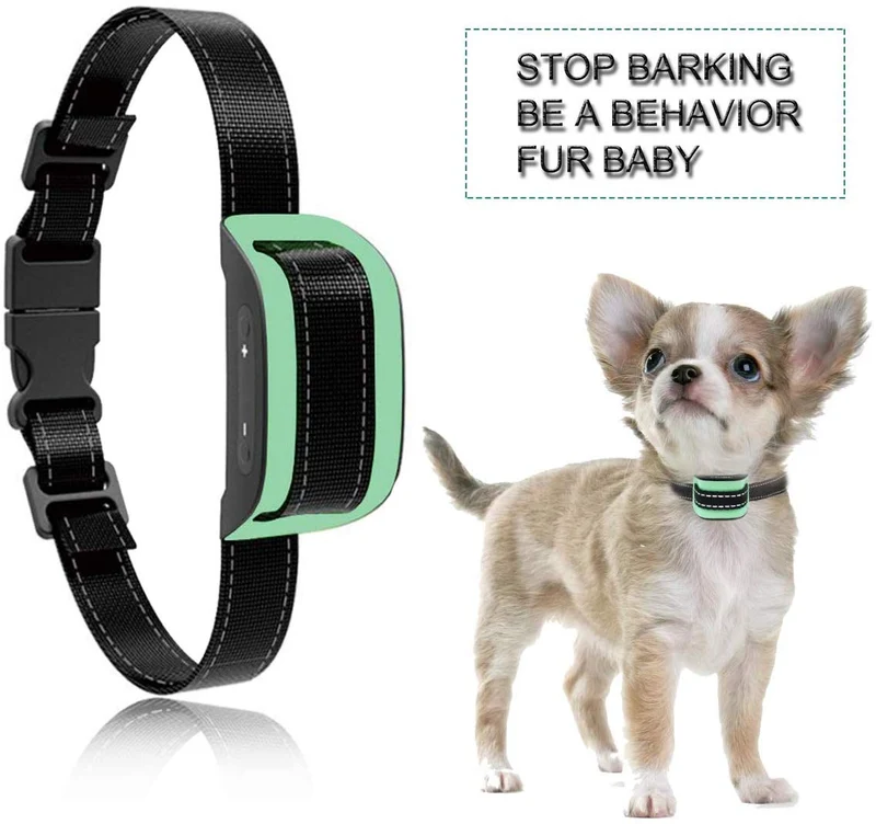 MASBRIL Collar de corteza para perro – Actualización 2020 seguro sin dispositivo de control de ladridos para perros pequeños y medianos, con sonido y vibración, sin choque humana mejor opción para los amantes de los perros