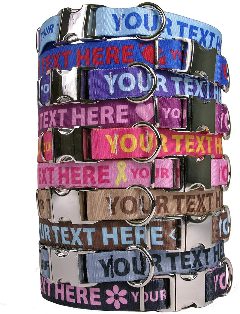 Collar de perro personalizado premium con cierre de metal – disponible en 20 colores + varios tamaños