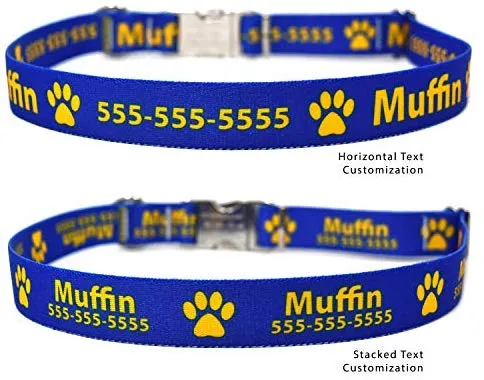 Collar de perro personalizado premium con cierre de metal – disponible en 20 colores + varios tamaños