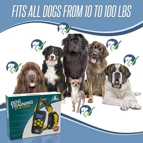 Pet Union PT0Z1 collar de entrenamiento para perros, totalmente impermeable, rango de 1200 pies