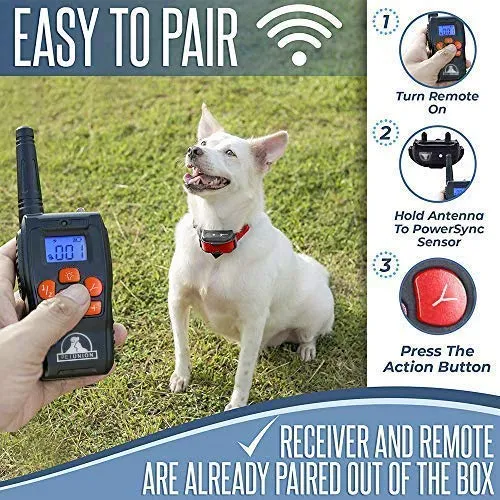 Pet Union PT0Z1 collar de entrenamiento para perros, totalmente impermeable, rango de 1200 pies
