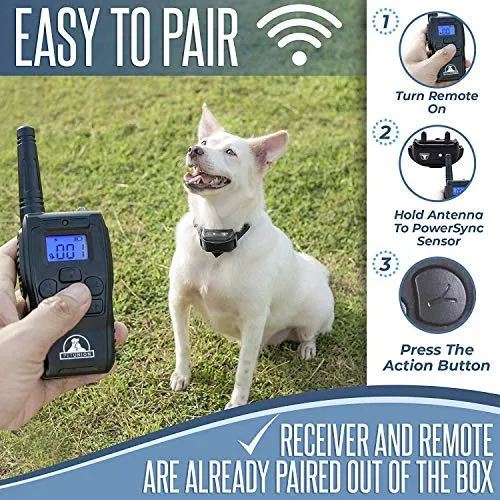 Pet Union PT0Z1 collar de entrenamiento para perros, totalmente impermeable, rango de 1200 pies