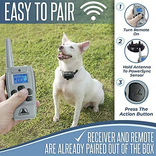 Pet Union PT0Z1 collar de entrenamiento para perros, totalmente impermeable, rango de 1200 pies