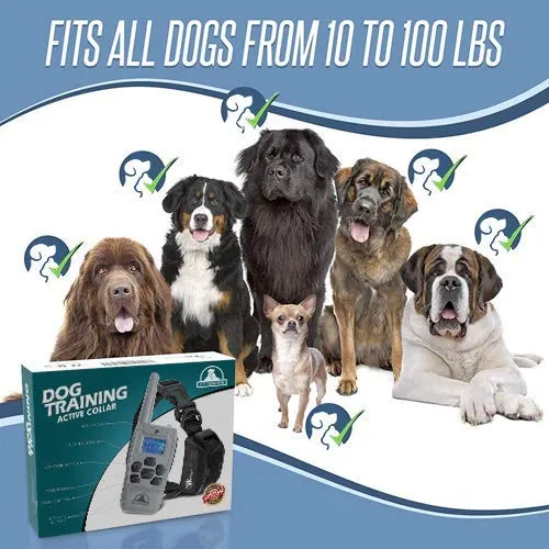 Pet Union PT0Z1 collar de entrenamiento para perros, totalmente impermeable, rango de 1200 pies