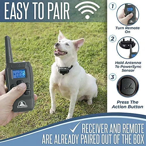 Pet Union PT0Z1 collar de entrenamiento para perros, totalmente impermeable, rango de 1200 pies