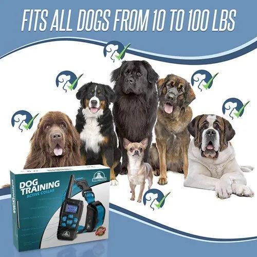 Pet Union PT0Z1 collar de entrenamiento para perros, totalmente impermeable, rango de 1200 pies