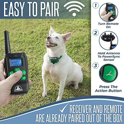 Pet Union PT0Z1 collar de entrenamiento para perros, totalmente impermeable, rango de 1200 pies