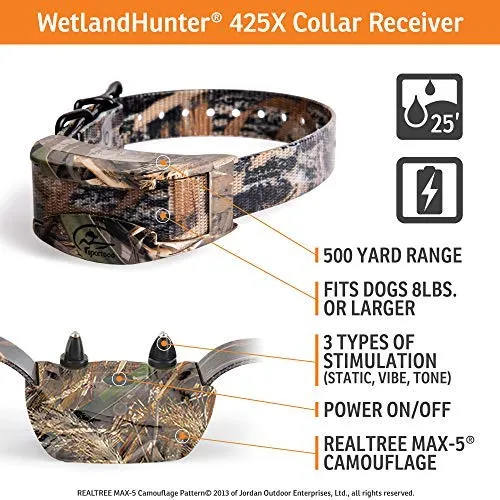 SportDOG Brand 425 - Collar electrónico con control remoto (500 yardas, estático, vibratorio y tono, impermeable, recargable, incluye nueva serie X), Original (versión antigua), Negro