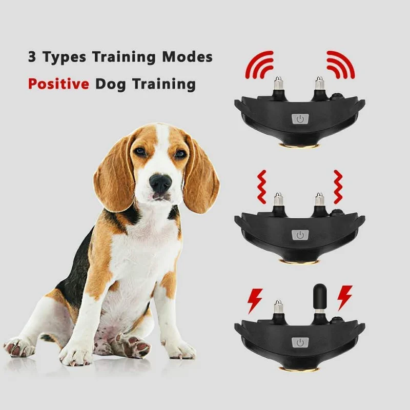 Peteme Dog Training Shock Collar Rechargeable with Beep/Vibra/Electric Shock,100% Waterproof, 1200 ft Remote Trainer Range Collar for Small Medium Large Dogs.