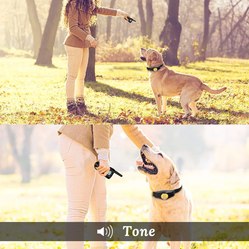Peteme Dog Training Shock Collar Rechargeable with Beep/Vibra/Electric Shock,100% Waterproof, 1200 ft Remote Trainer Range Collar for Small Medium Large Dogs.
