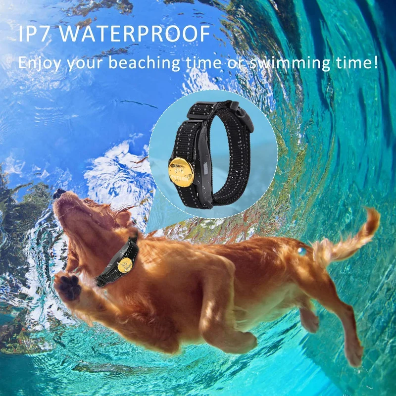 Peteme Dog Training Shock Collar Rechargeable with Beep/Vibra/Electric Shock,100% Waterproof, 1200 ft Remote Trainer Range Collar for Small Medium Large Dogs.
