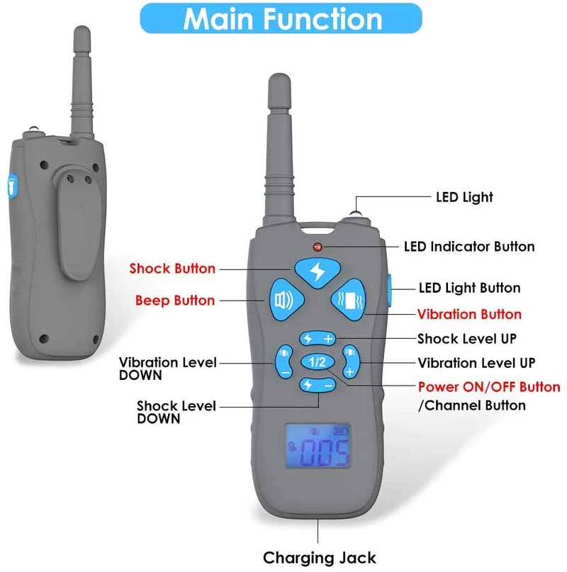 DELOMO Collar de choque para perro, collar de entrenamiento para perro con mando a distancia, IP67 impermeable collar eléctrico para perros con 3 modos de entrenamiento, 550 yardas de rango remoto collar de entrenamiento para perro