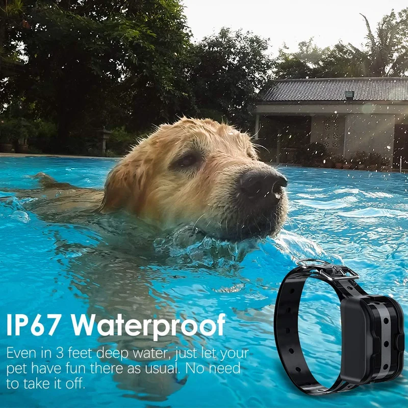 DELOMO Collar de choque para perro, collar de entrenamiento para perro con mando a distancia, IP67 impermeable collar eléctrico para perros con 3 modos de entrenamiento, 550 yardas de rango remoto collar de entrenamiento para perro