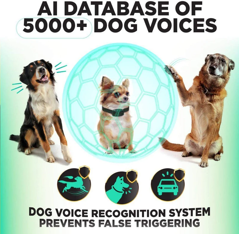[Actualizado 2020] Bark Collar Profesional Dual Vibración Motor - No-Shock Humane V7 para perros pequeños y medianos - Chipset recargable - Collar antiladridos para detener ladridos impermeable - Control seguro de mascotas