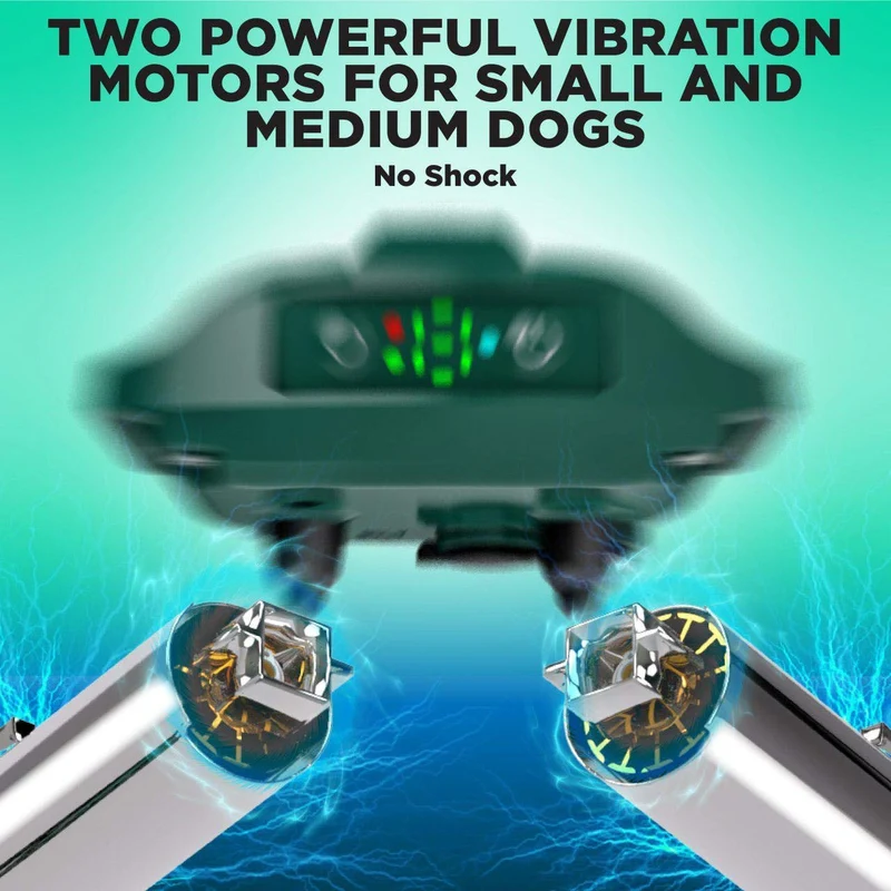 [Actualizado 2020] Bark Collar Profesional Dual Vibración Motor - No-Shock Humane V7 para perros pequeños y medianos - Chipset recargable - Collar antiladridos para detener ladridos impermeable - Control seguro de mascotas
